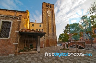 Venice Italy San Nicolo Dei Mendicoli Church Stock Photo