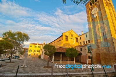 Venice Italy San Nicolo Dei Mendicoli Church Stock Photo