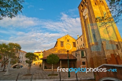 Venice Italy San Nicolo Dei Mendicoli Church Stock Photo