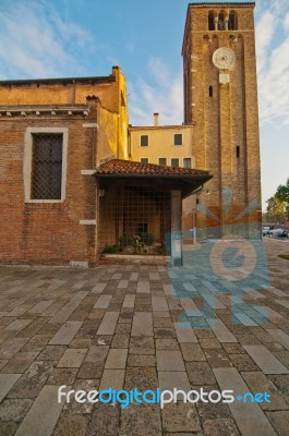 Venice Italy San Nicolo Dei Mendicoli Church Stock Photo