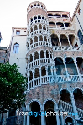 Venice Italy Scala Contarini Del Bovolo Stock Photo