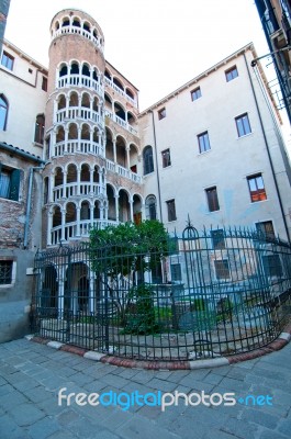 Venice Italy Scala Contarini Del Bovolo Stock Photo