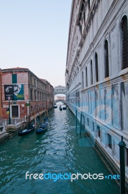 Venice Italy Sight Bridge Stock Photo