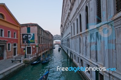 Venice Italy Sight Bridge Stock Photo