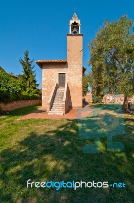 Venice Italy Torcello Belltower Stock Photo