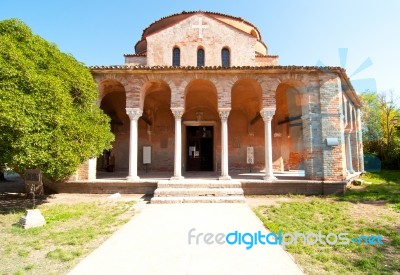 Venice Italy Torcello Cathedral Of Santa Maria Assunta Stock Photo