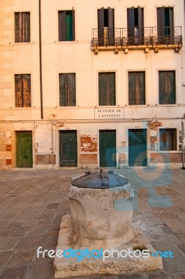 Venice Italy Unusual Scenic View Stock Photo