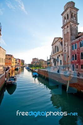 Venice Italy Unusual Scenic View Stock Photo