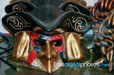 Venice, Italy/europe - October 26 : Copy Of The Mask Worn By The… Stock Photo