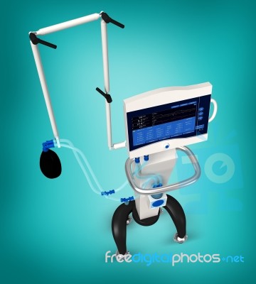 Ventilator Respiratory Unit Stock Image