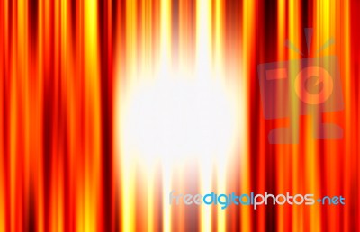 Vertical Orange Curtains With Light Glow Illustration Background… Stock Photo