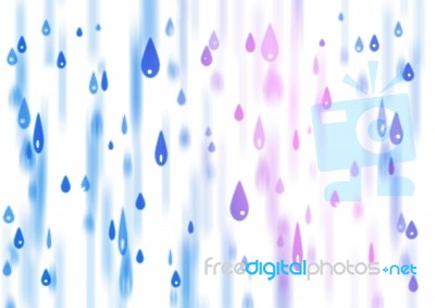 Vertical Rain Water Drops With Light Leak Illustration Backgroun… Stock Photo