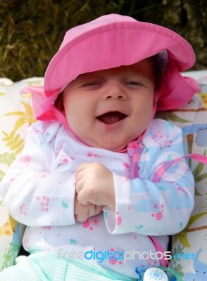 Very Happy Infant Stock Photo