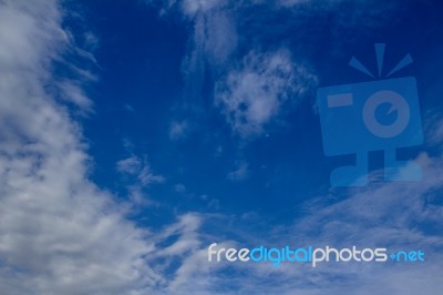 Vibrant Blue Sky Stock Photo