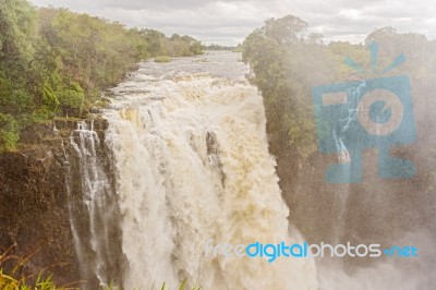 Victoria Falls In Zambia Stock Photo