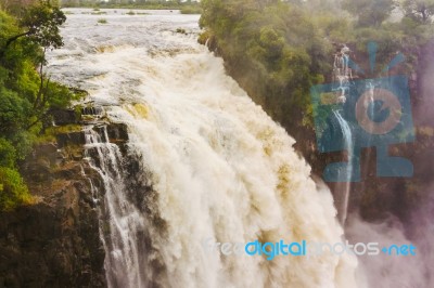 Victoria Falls In Zambia Stock Photo