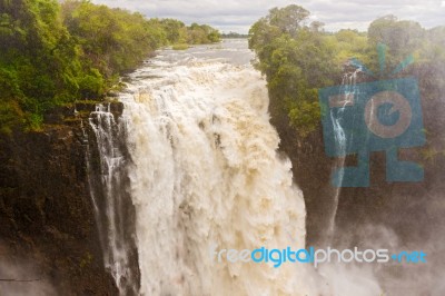 Victoria Falls In Zambia Stock Photo