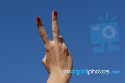 Victory Sign  Stock Photo
