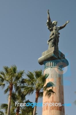 Victory Statue In Puerto Banus Stock Photo