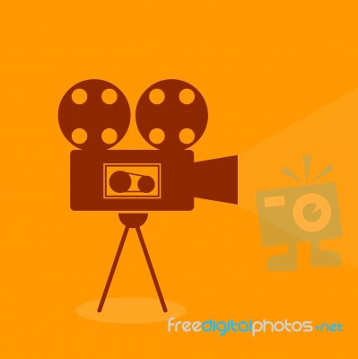 Video Vintage Retro Single Icon Stock Image