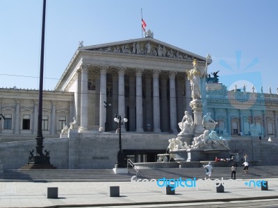 Vienna - House Of Parliament Stock Photo