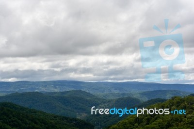 Vietnam Mountains View And Cloudy Background Stock Photo