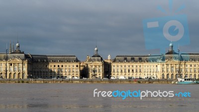 View Across The River Garonne From Stalingrad Stock Photo