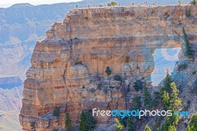 View At Angel Window In North Rim Of Grand Canyon Stock Photo