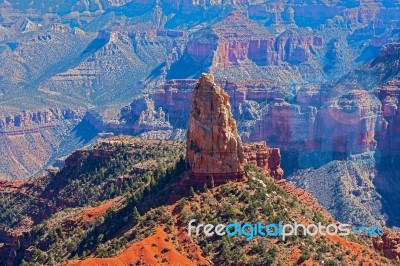 View At Mt Hayden In North Rim Of The Grand Canyon Stock Photo