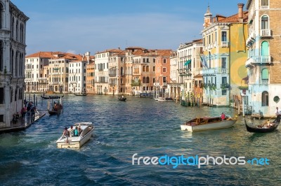 View Down The Grand Canal Venice Stock Photo