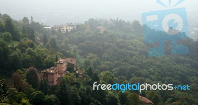 View From Citta Alta In Bergamo Stock Photo