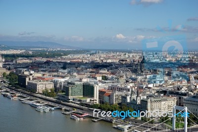 View From Fisherman's Bastion In Budapest Stock Photo