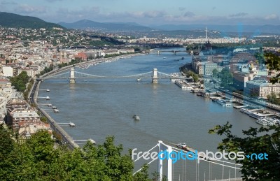 View From Fishermans Bastion In Budapest Stock Photo