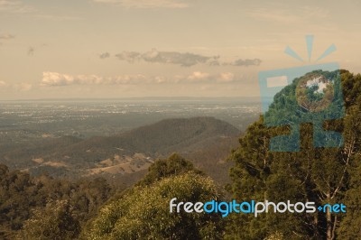 View From Mount Glorious Near Brisbane, Queensland Stock Photo