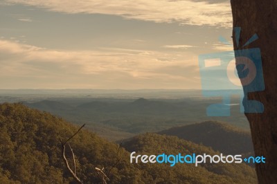 View From Mount Glorious Near Brisbane, Queensland Stock Photo