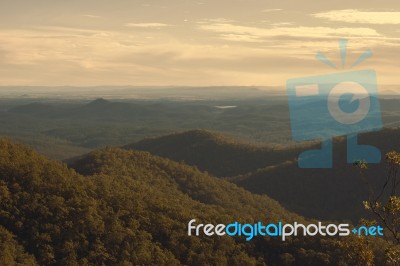 View From Mount Glorious Near Brisbane, Queensland Stock Photo