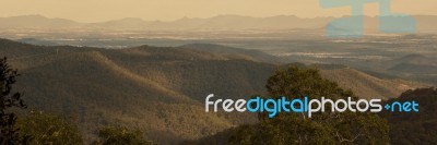 View From Mount Glorious Near Brisbane, Queensland Stock Photo