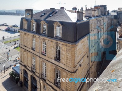 View From Porte Cailhau (palace Gate) In Bordeaux Stock Photo