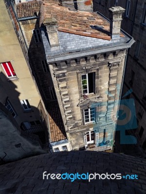 View From Porte Cailhau (palace Gate) In Bordeaux Stock Photo