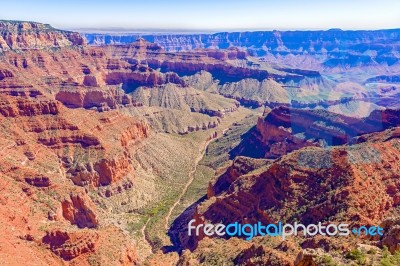 View From The North Rim Of The Grand Canyon Stock Photo