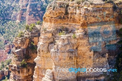 View From The North Rim Of The Grand Canyon Stock Photo