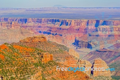 View From The North Rim Of The Grand Canyon Stock Photo