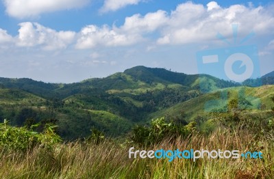 View From The Top Of Mountain Stock Photo