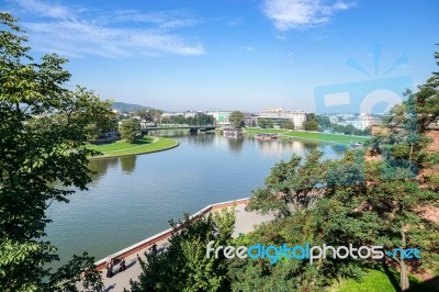 View From Wawel Castle Area In Krakow Stock Photo