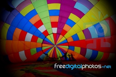 View Inside A Large Balloon Stock Photo