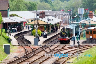 View Into Horsted Keynes Railway Station Stock Photo