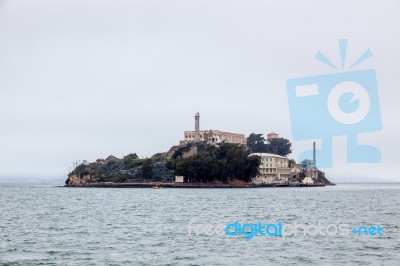 View Of Alcatraz Prison Near San Francisco Stock Photo