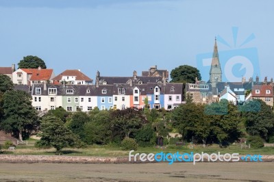 View Of Alnmouth Village Stock Photo