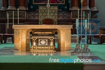 View Of An Altar In Salzburg Cathedral Stock Photo