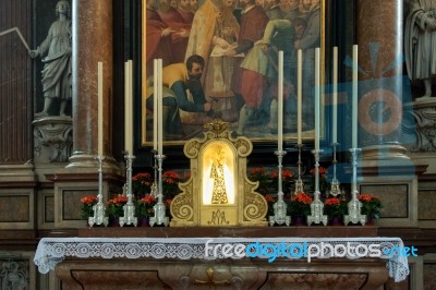 View Of An Altar In Salzburg Cathedral Stock Photo